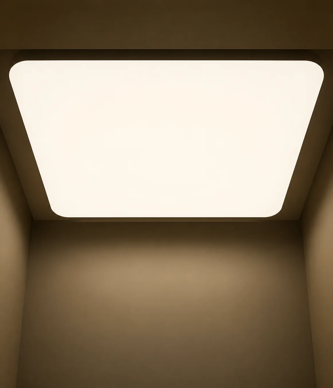 Installation-ready light guide panel in a ceiling recess