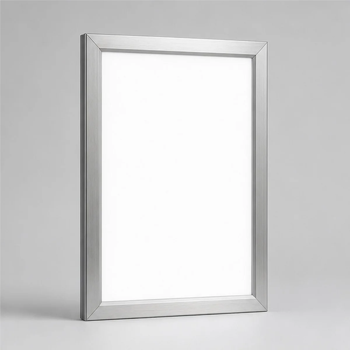 Slim aluminum advertising lightbox with an illuminated graphic face